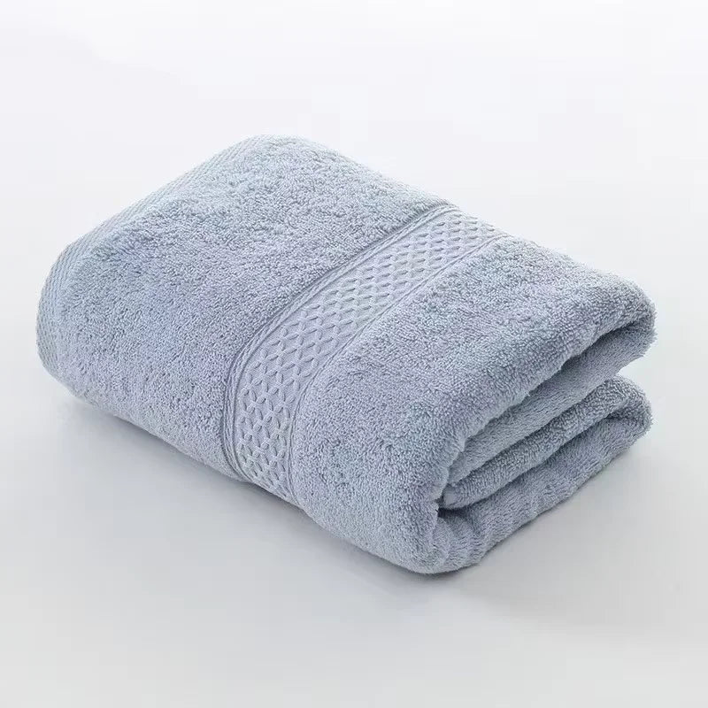 Soft Absorbent Cotton Bath Towel Solid Color Multipurpose