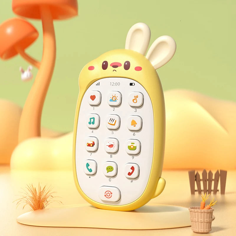 Baby Rabbit Music Phone Toy Chewable Puzzle Multifunctional