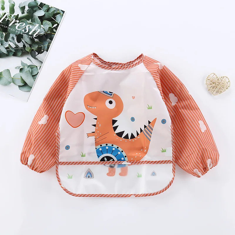 Waterproof Full Sleeve Baby Feeding Bib Smock Apron – EVA