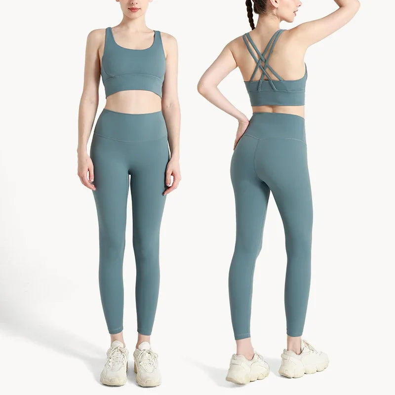 Women's 2-Piece Yoga Sports Bra & Leggings Set