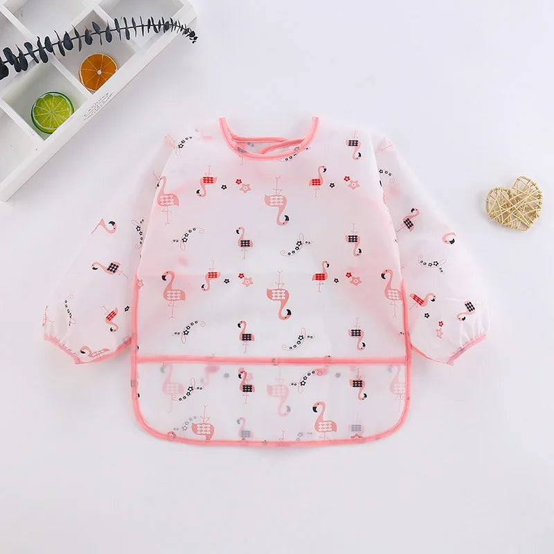 Baby Waterproof Long Sleeve Art Smock Bib 0-6 Years