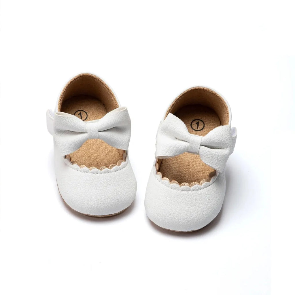 Baby Girl Bowknot Party Dress Shoes Anti-Slip Crib Shoes