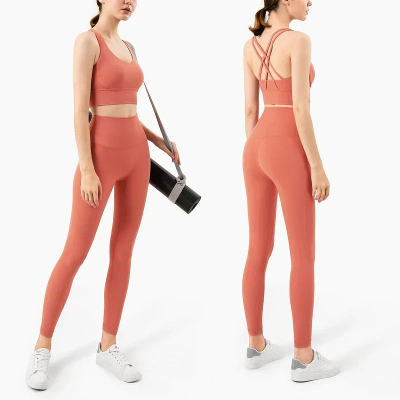 Women's 2-Piece Yoga Sports Bra & Leggings Set