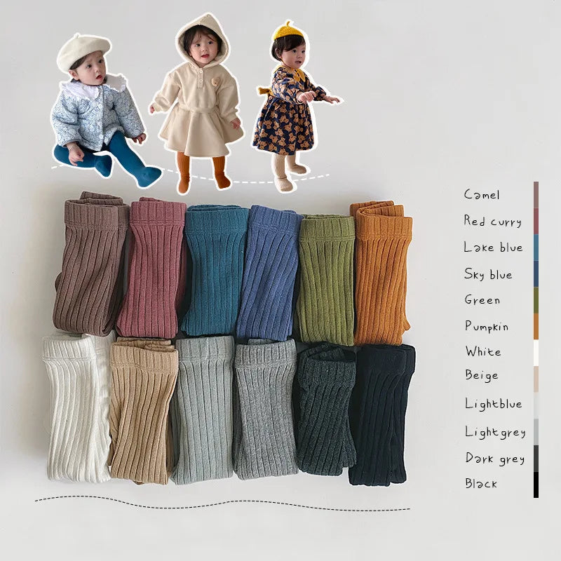 Baby Girl Cotton Knitted Tights & Pantyhose for Toddlers
