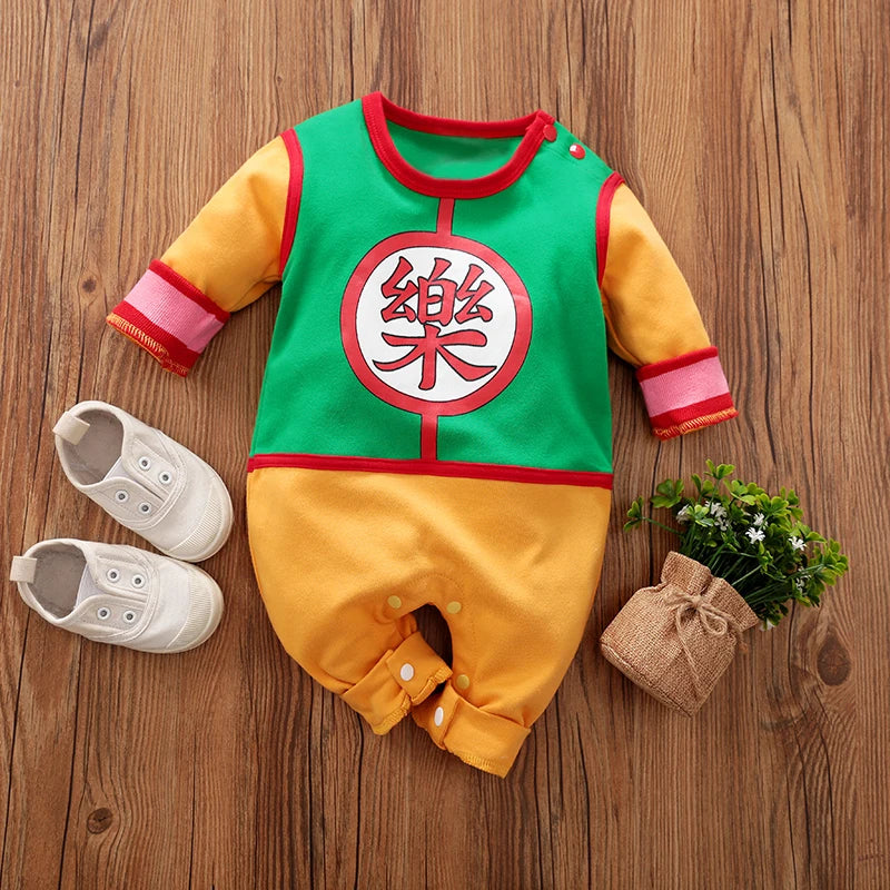 Newborn Baby Anime Cape Style Cotton Bodysuit Boys Girls