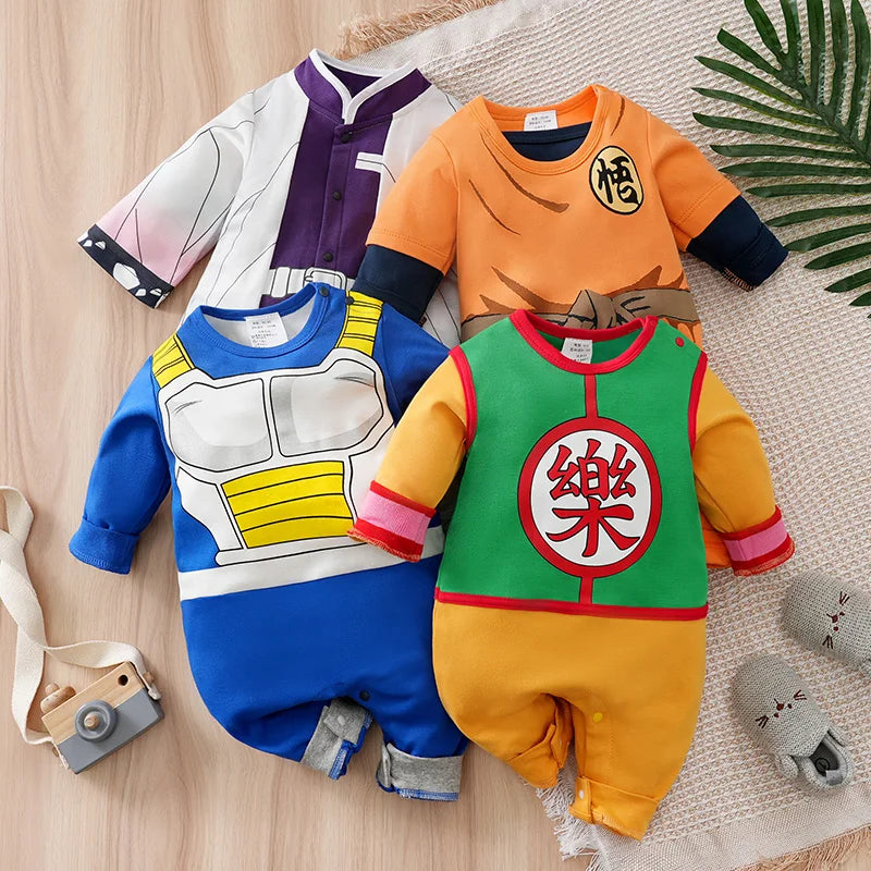Newborn Baby Anime Cape Style Cotton Bodysuit Boys Girls