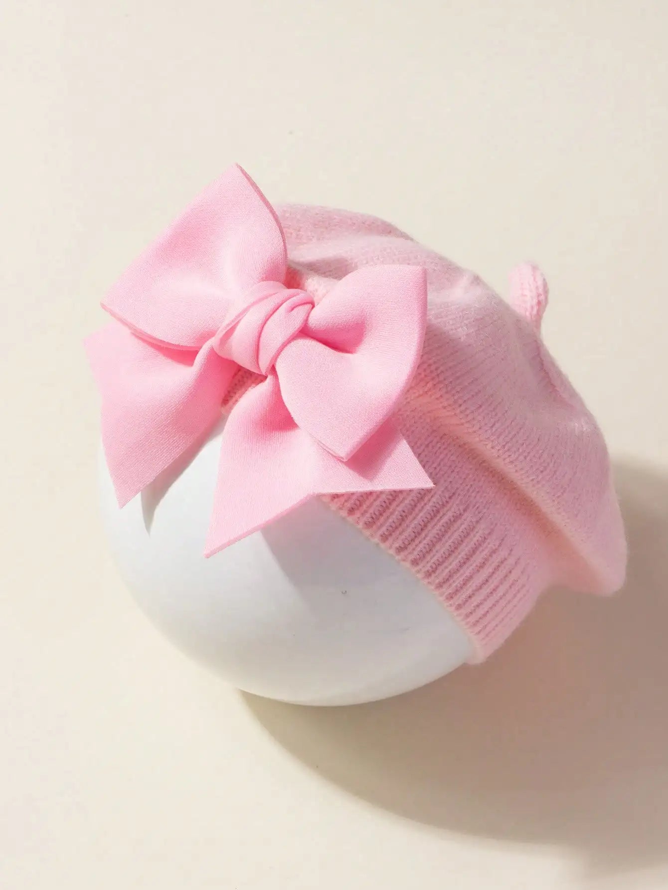 Baby Beret Bow Hat Spring Hair Accessory for 1-3 Years
