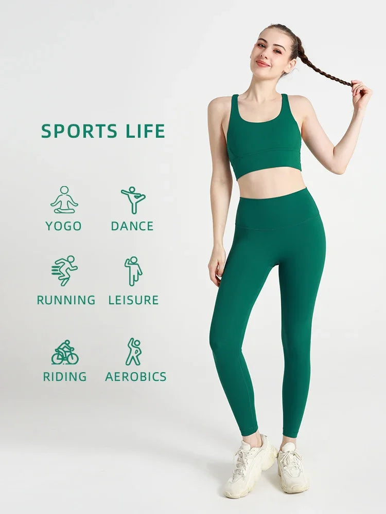 Women's 2-Piece Yoga Sports Bra & Leggings Set