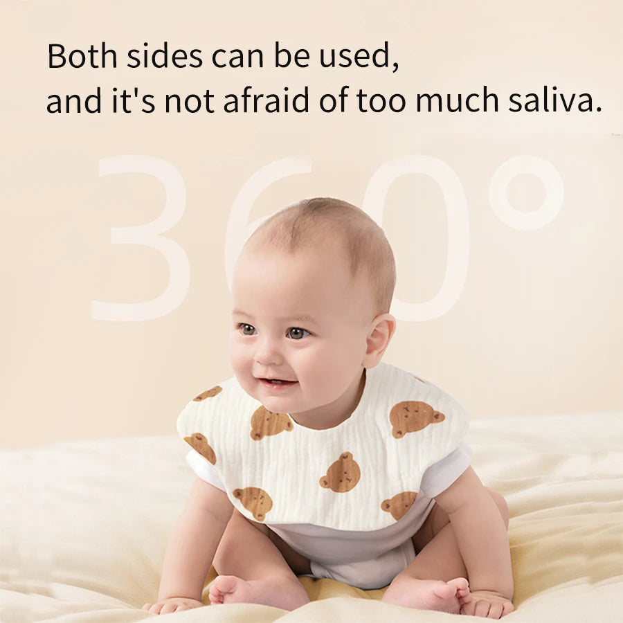 4-Pack Ultra-Soft Baby Bibs with Snap Button | Ages 0-3
