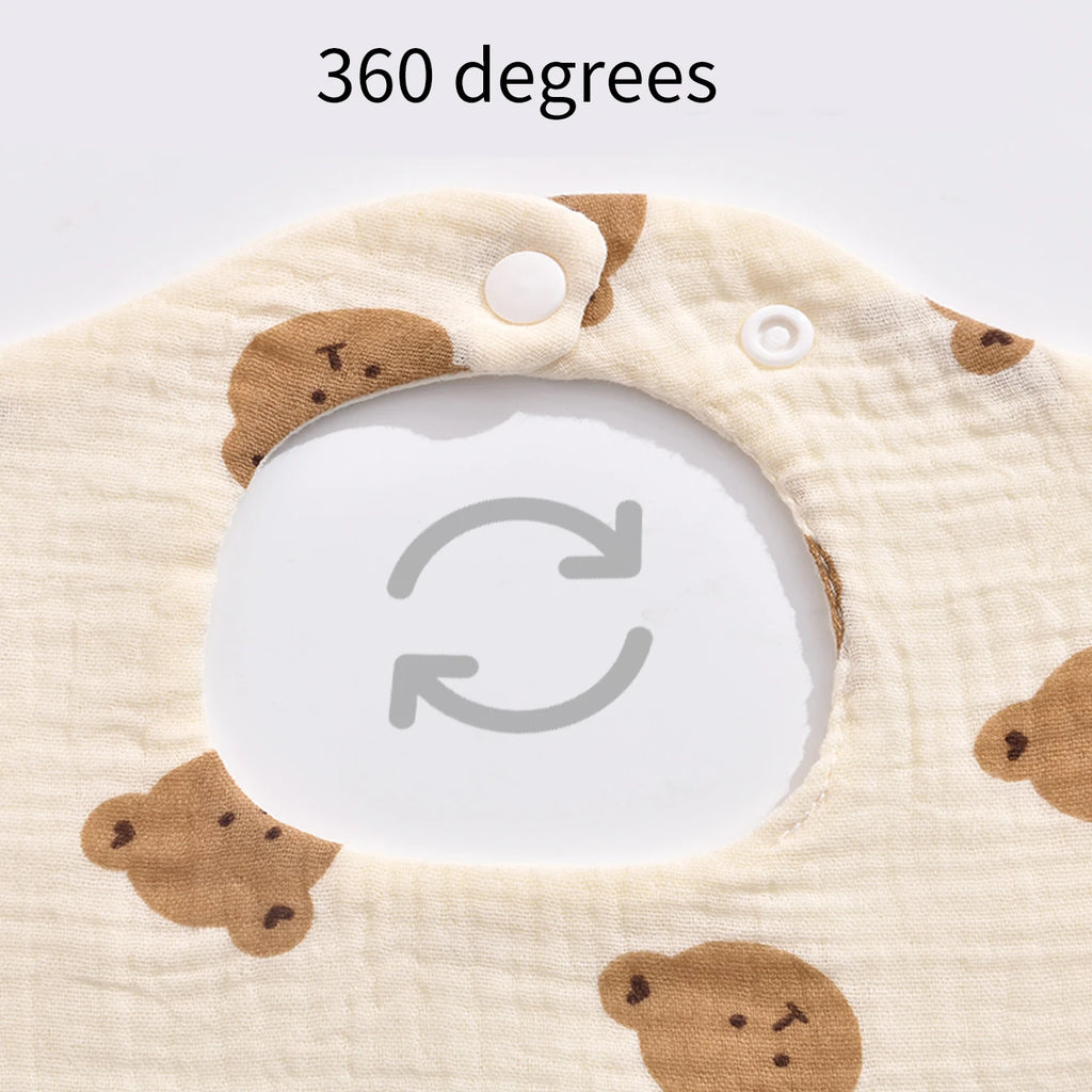 4-Pack Ultra-Soft Baby Bibs with Snap Button | Ages 0-3