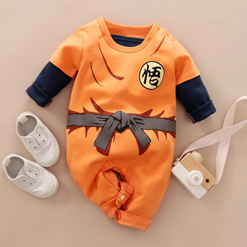 Newborn Baby Anime Cape Style Cotton Bodysuit Boys Girls