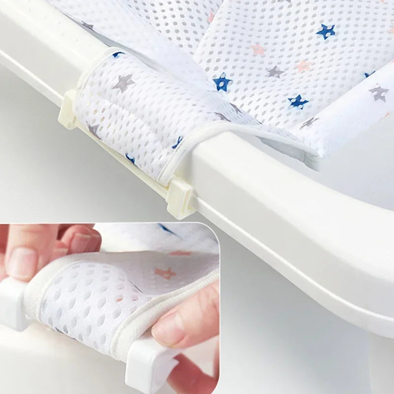 Baby Bath Net Mat Anti-Slip Bathtub Seat Cradle Newborn