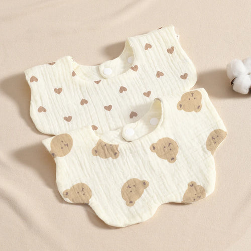 4-Pack Ultra-Soft Baby Bibs with Snap Button | Ages 0-3