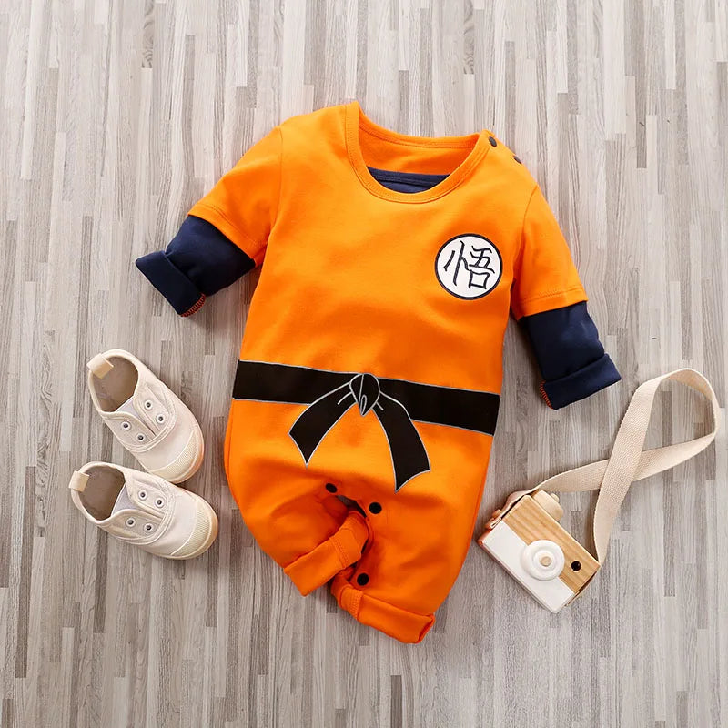 Newborn Baby Anime Cape Style Cotton Bodysuit Boys Girls
