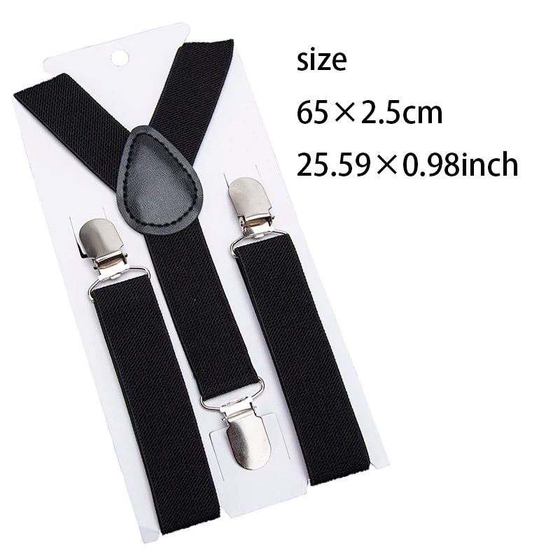 Kids Colorful Suspenders & Bow Tie Set