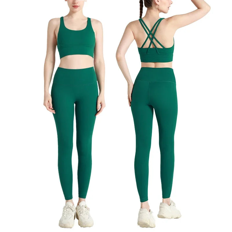 Women's 2-Piece Yoga Sports Bra & Leggings Set