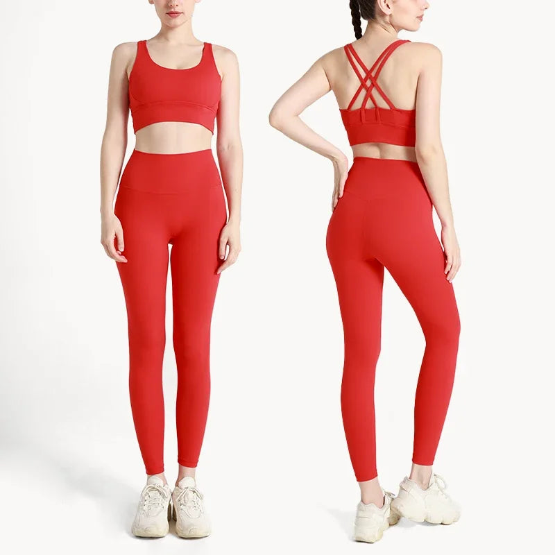 Women's 2-Piece Yoga Sports Bra & Leggings Set