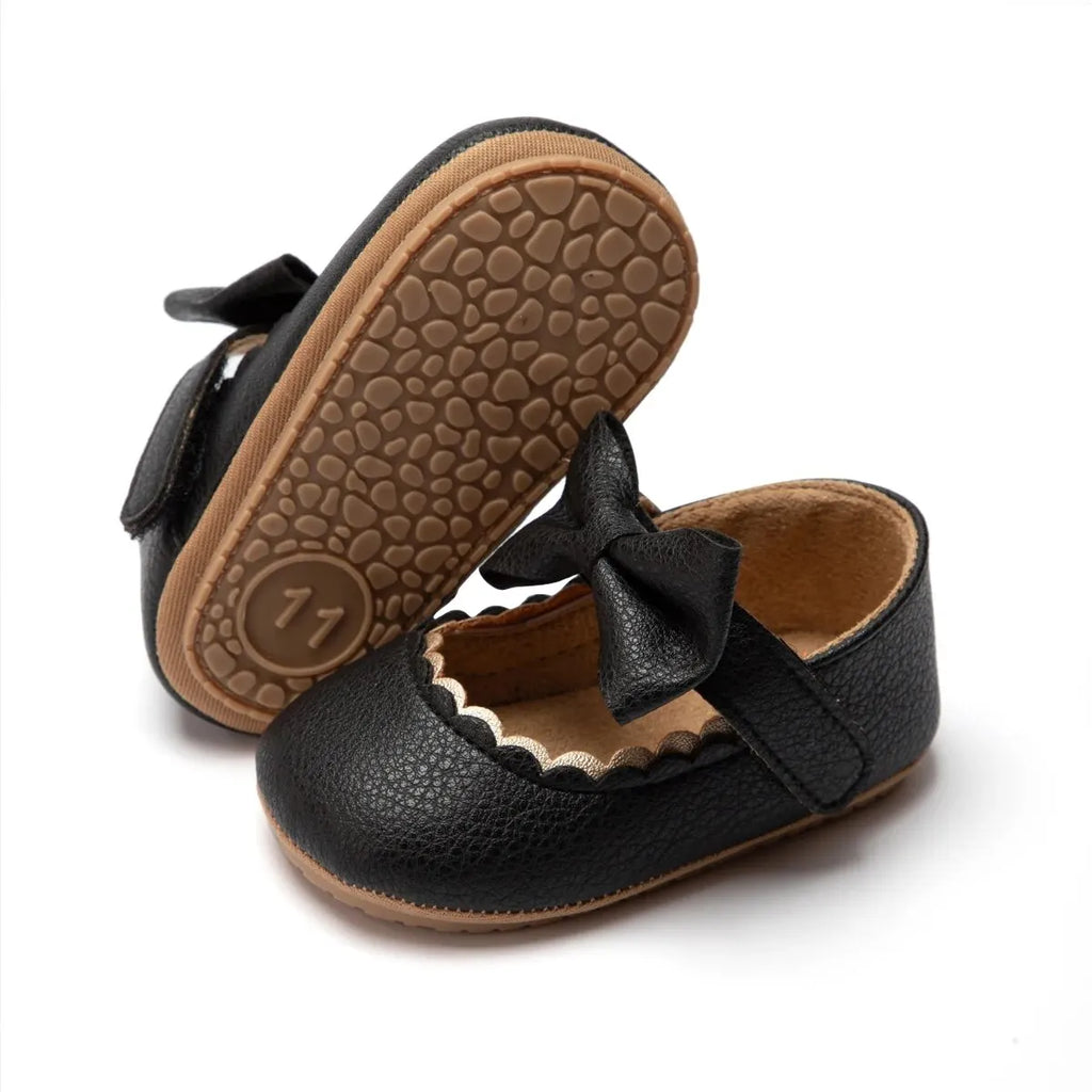 Baby Girl Bowknot Party Dress Shoes Anti-Slip Crib Shoes