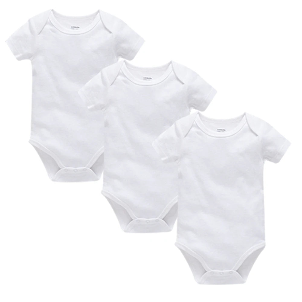 3-5 Pack Baby Unisex White Cotton Bodysuits 0-24 Months
