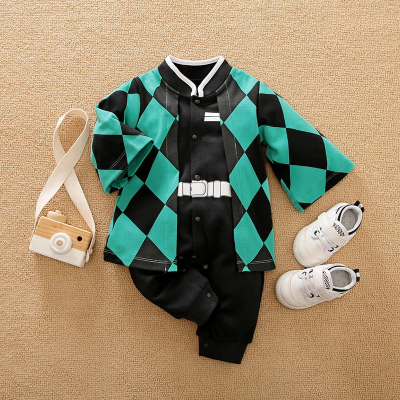 Newborn Baby Anime Cape Style Cotton Bodysuit Boys Girls