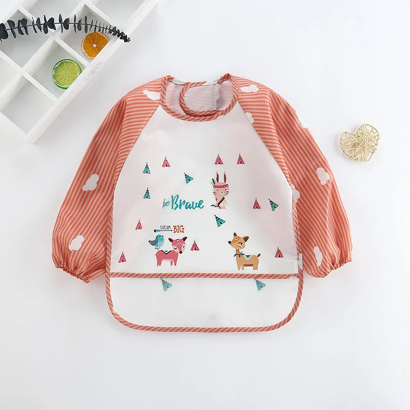 Waterproof Full Sleeve Baby Feeding Bib Smock Apron – EVA