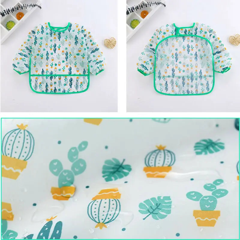 Baby Waterproof Long Sleeve Art Smock Bib 0-6 Years