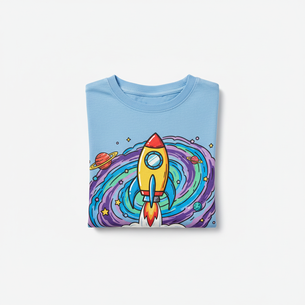 Kids Space Rocket T-Shirt